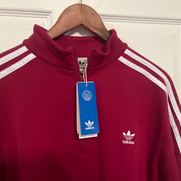 NWT! Adidas Originals Women's Quarter Zip Sweatshirt - Picture 3 of 9